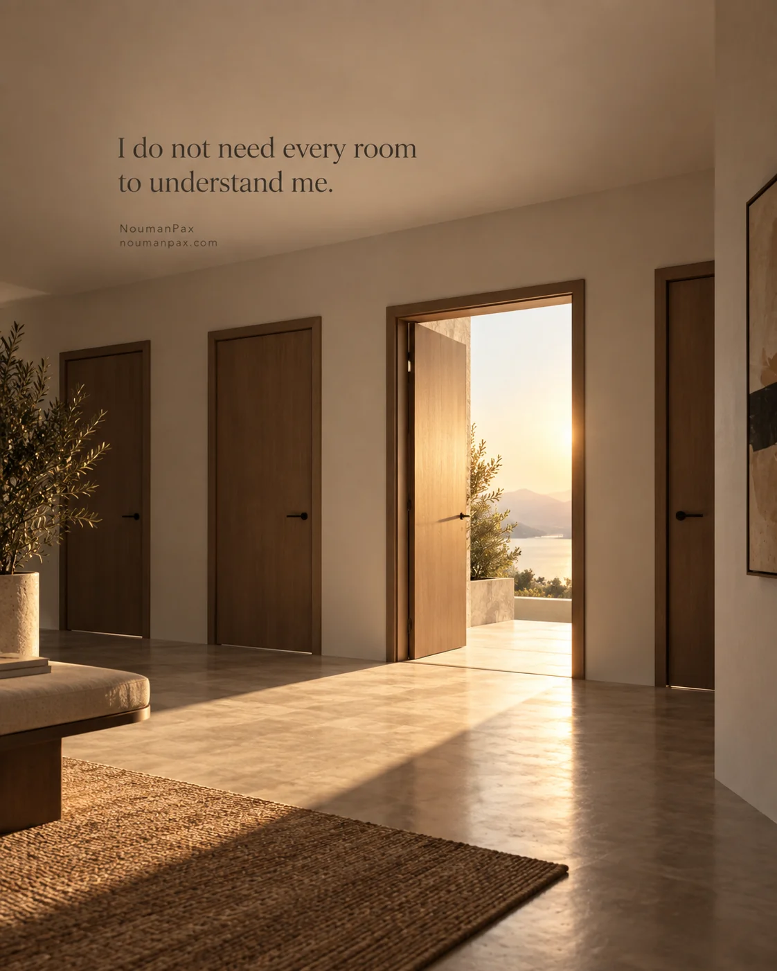 I do not need every room to understand me.