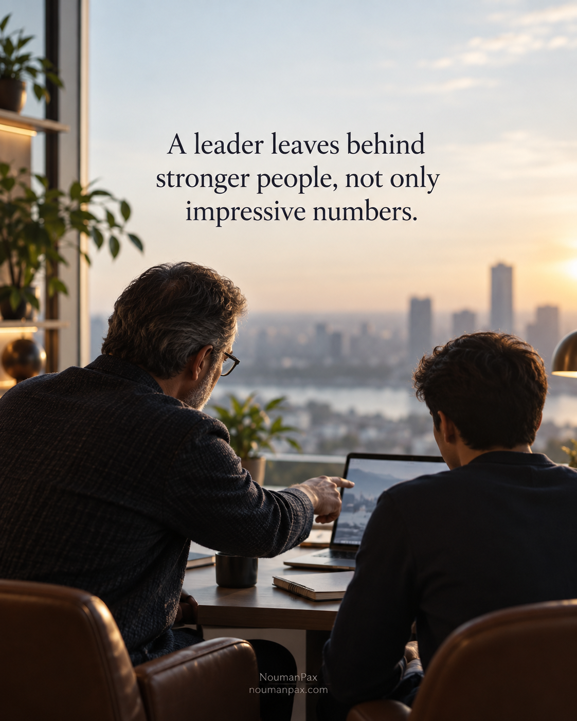 A leader leaves behind stronger people, not only impressive numbers.