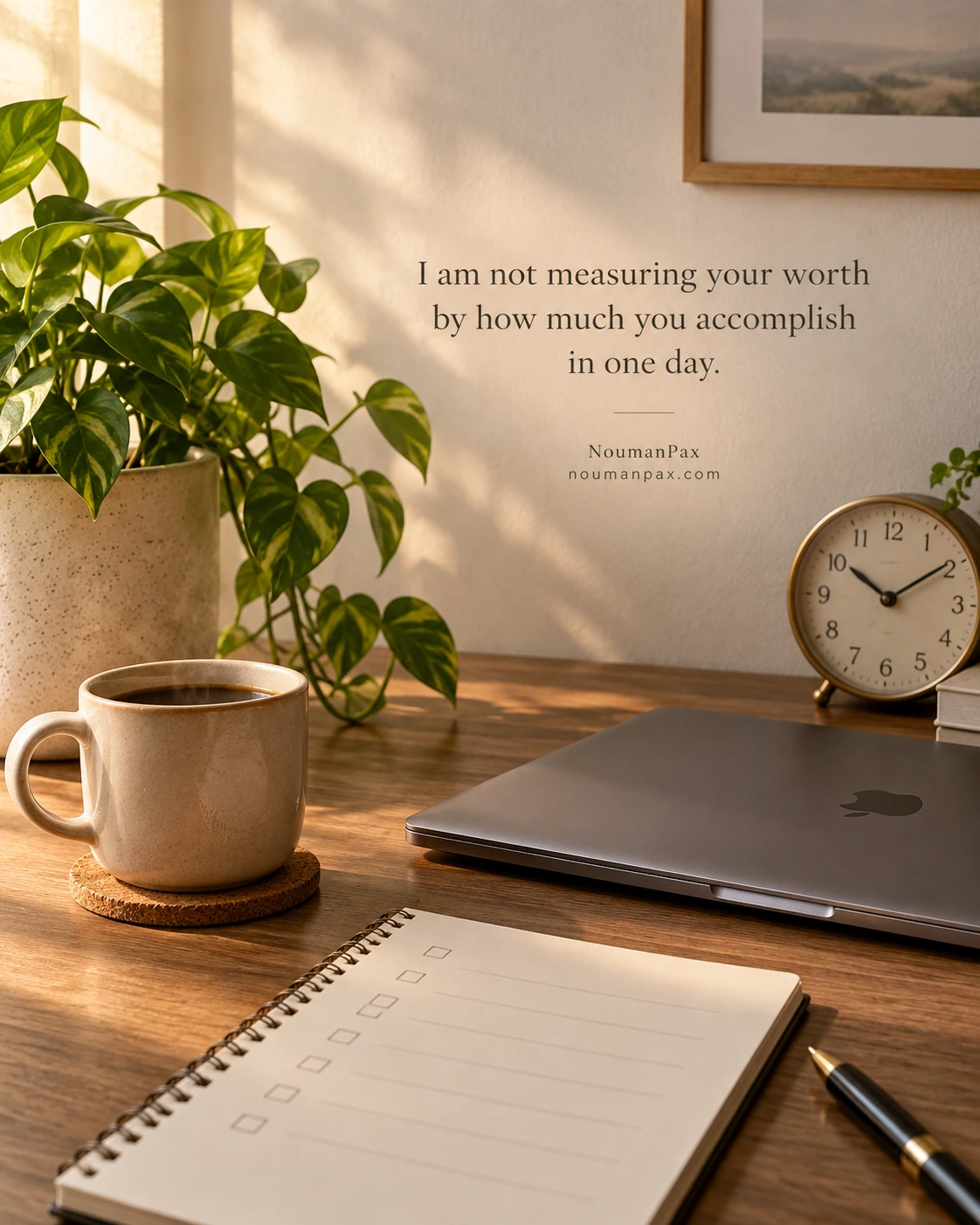 I am not measuring your worth by how much you accomplish in one day.