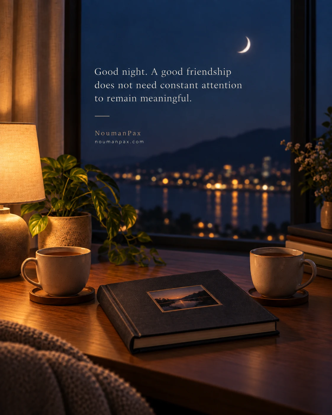 Good night. A good friendship does not need constant attention to remain meaningful.