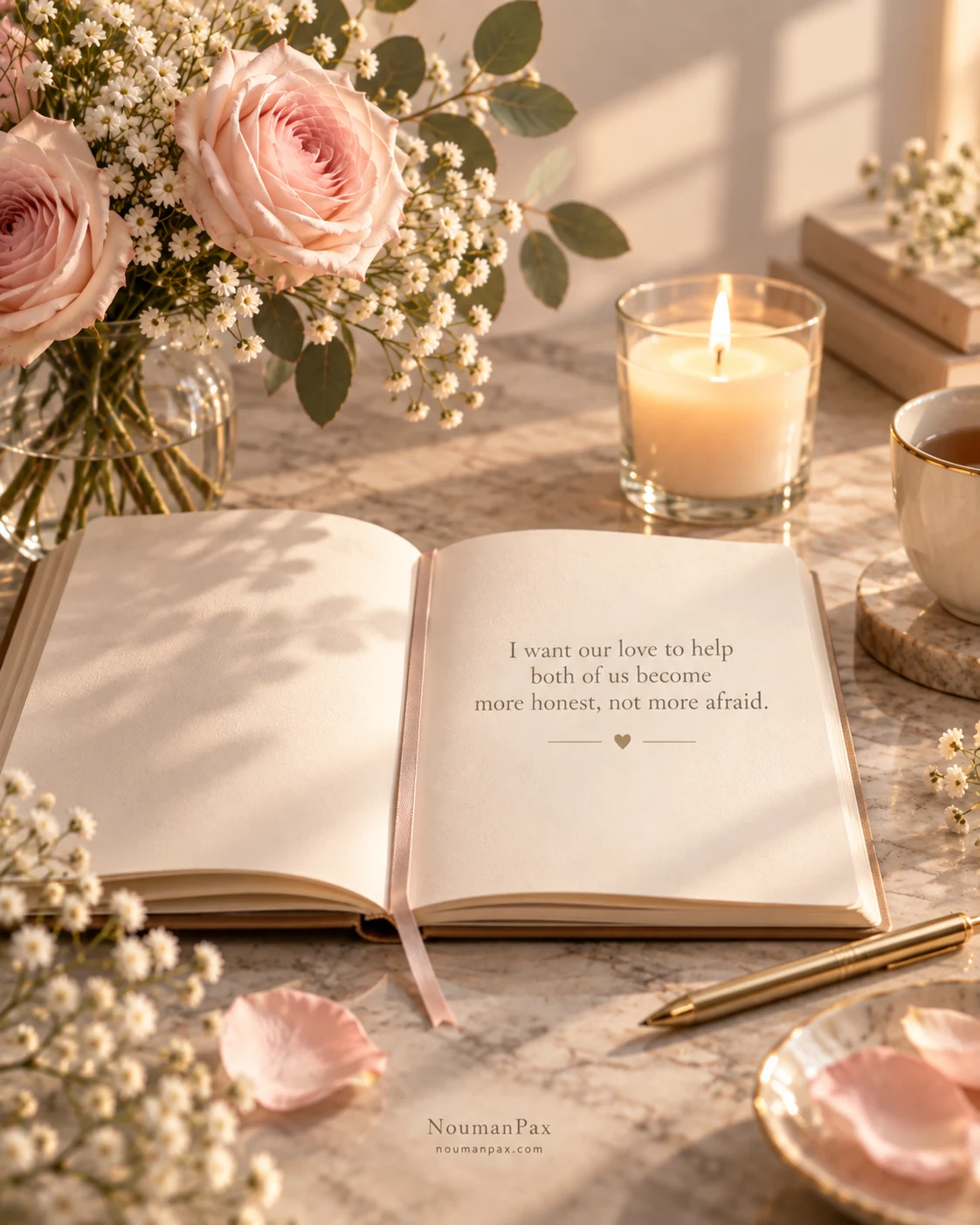 I want our love to help both of us become more honest, not more afraid.
