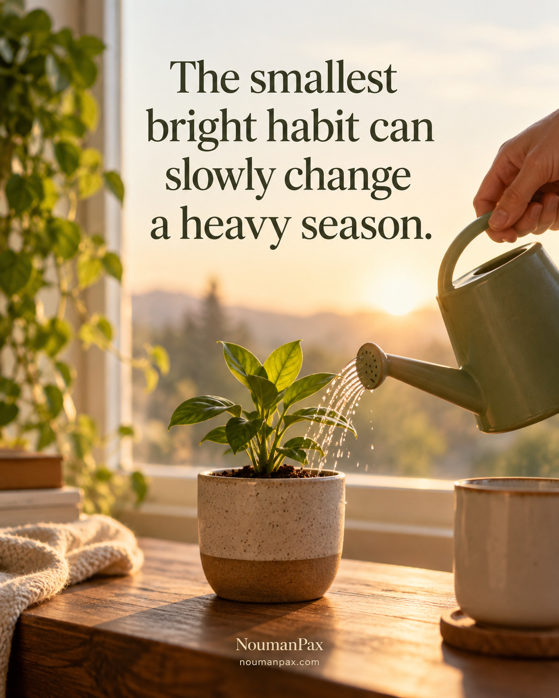 Positive quote — small bright habit