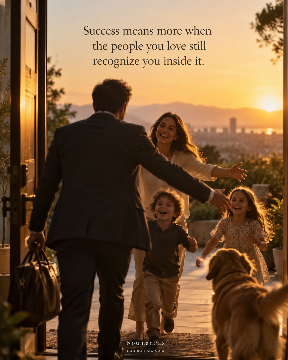 Success means more when the people you love still recognize you inside it.