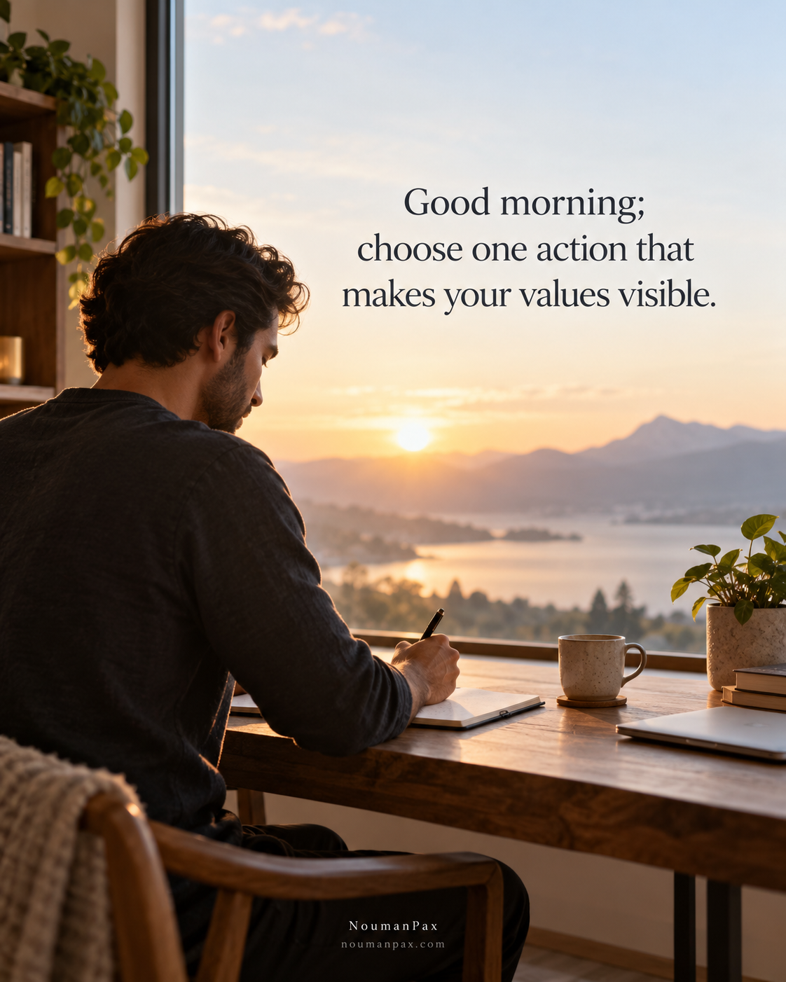 Meaningful good morning quote about making values visible