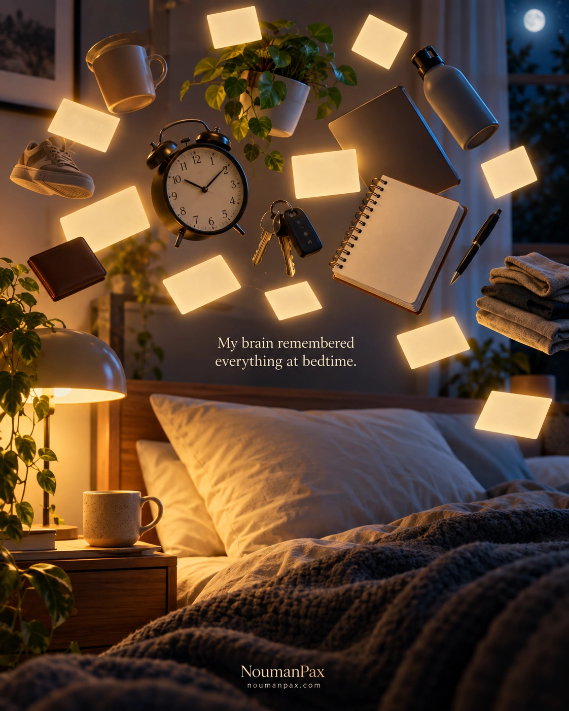 My brain remembered everything at bedtime.