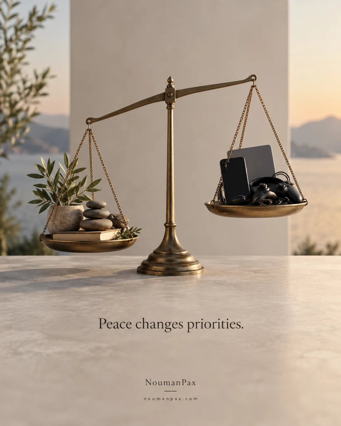 Peace changes priorities.