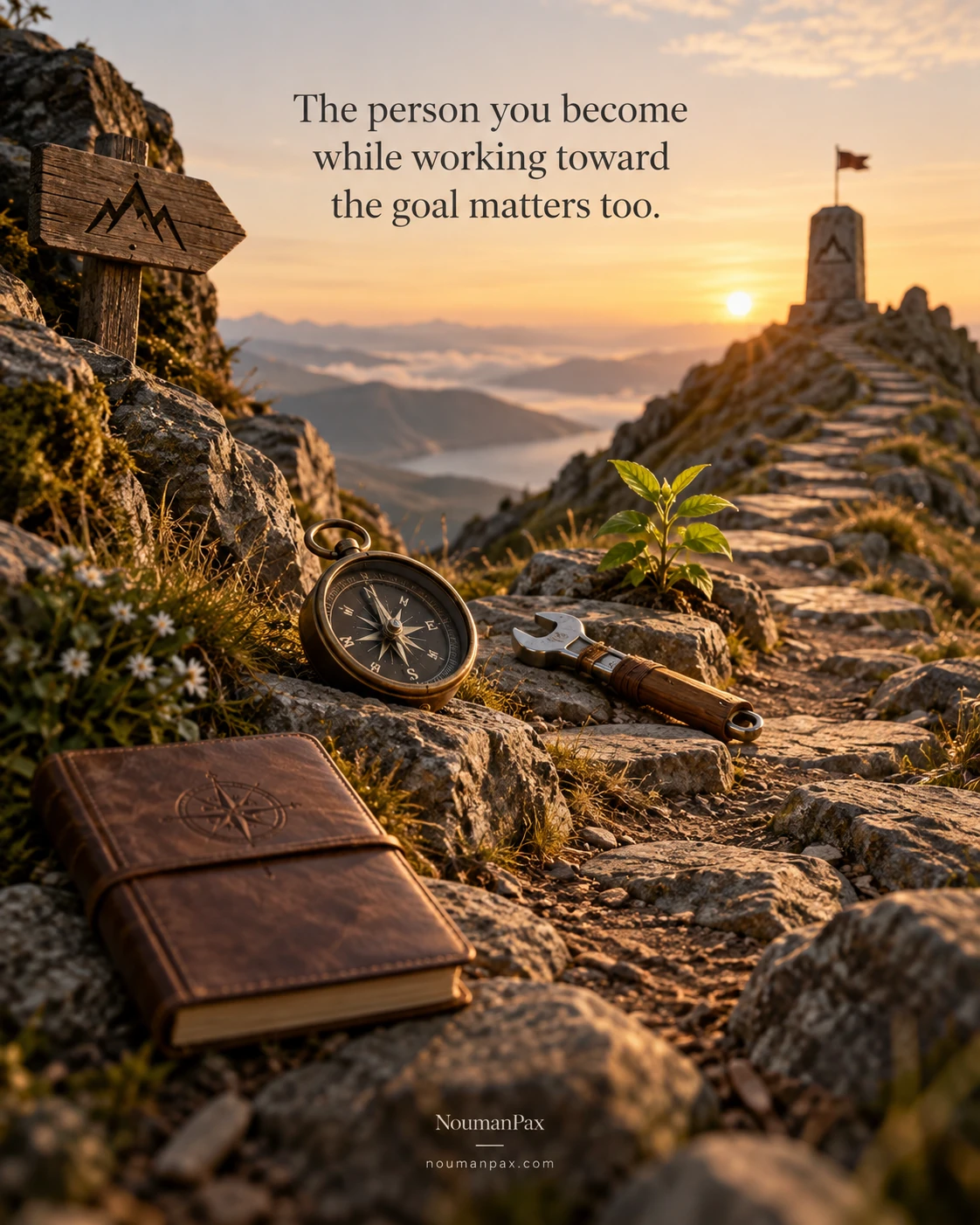 The person you become while working toward the goal matters too.