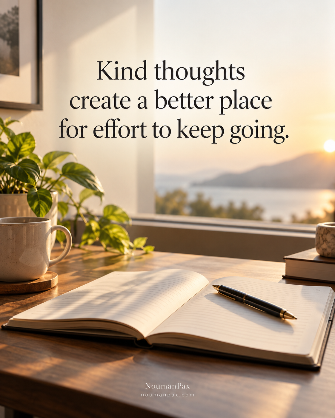 Positive quote — kind thoughts help effort