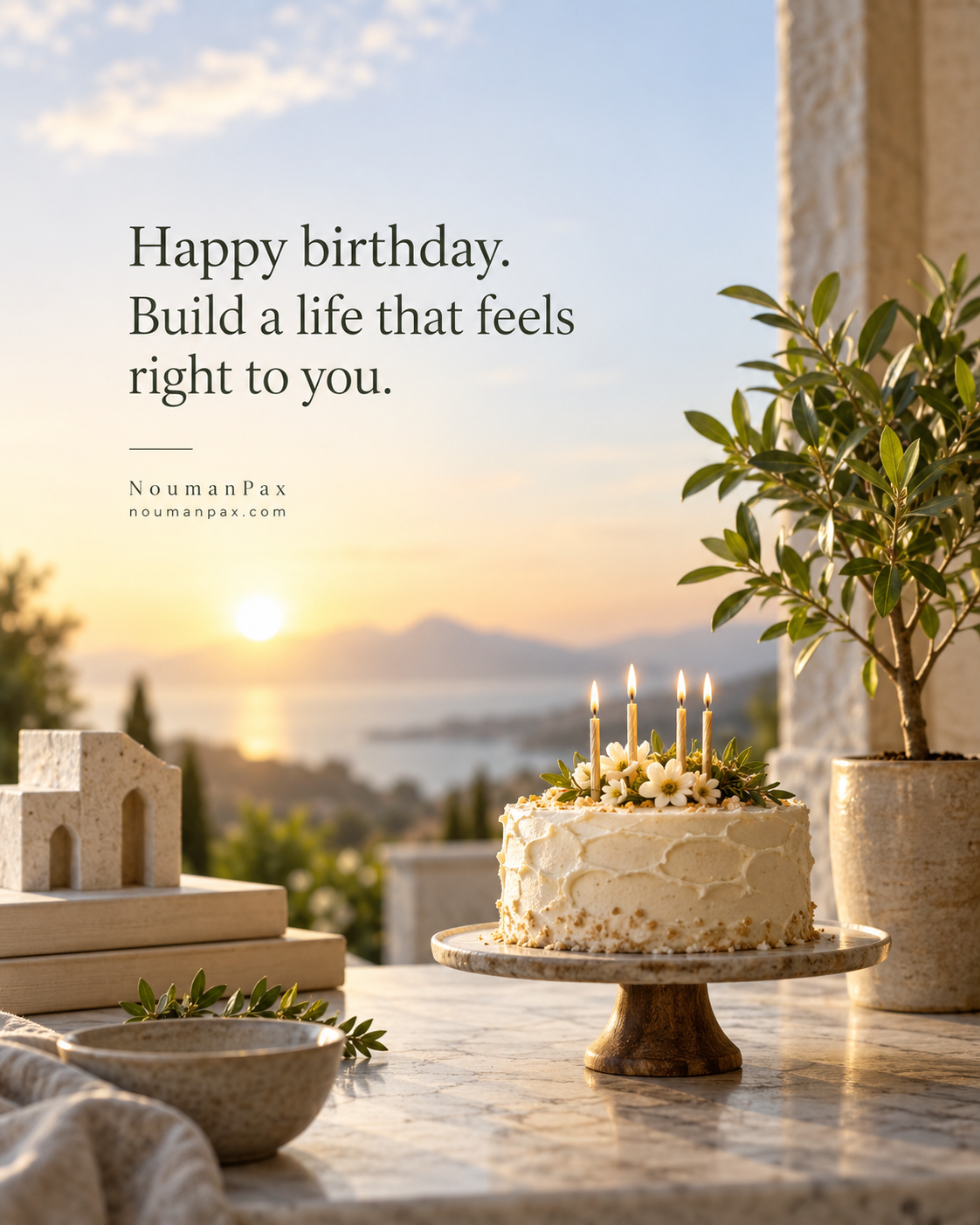 Happy birthday. Build a life that feels right to you.