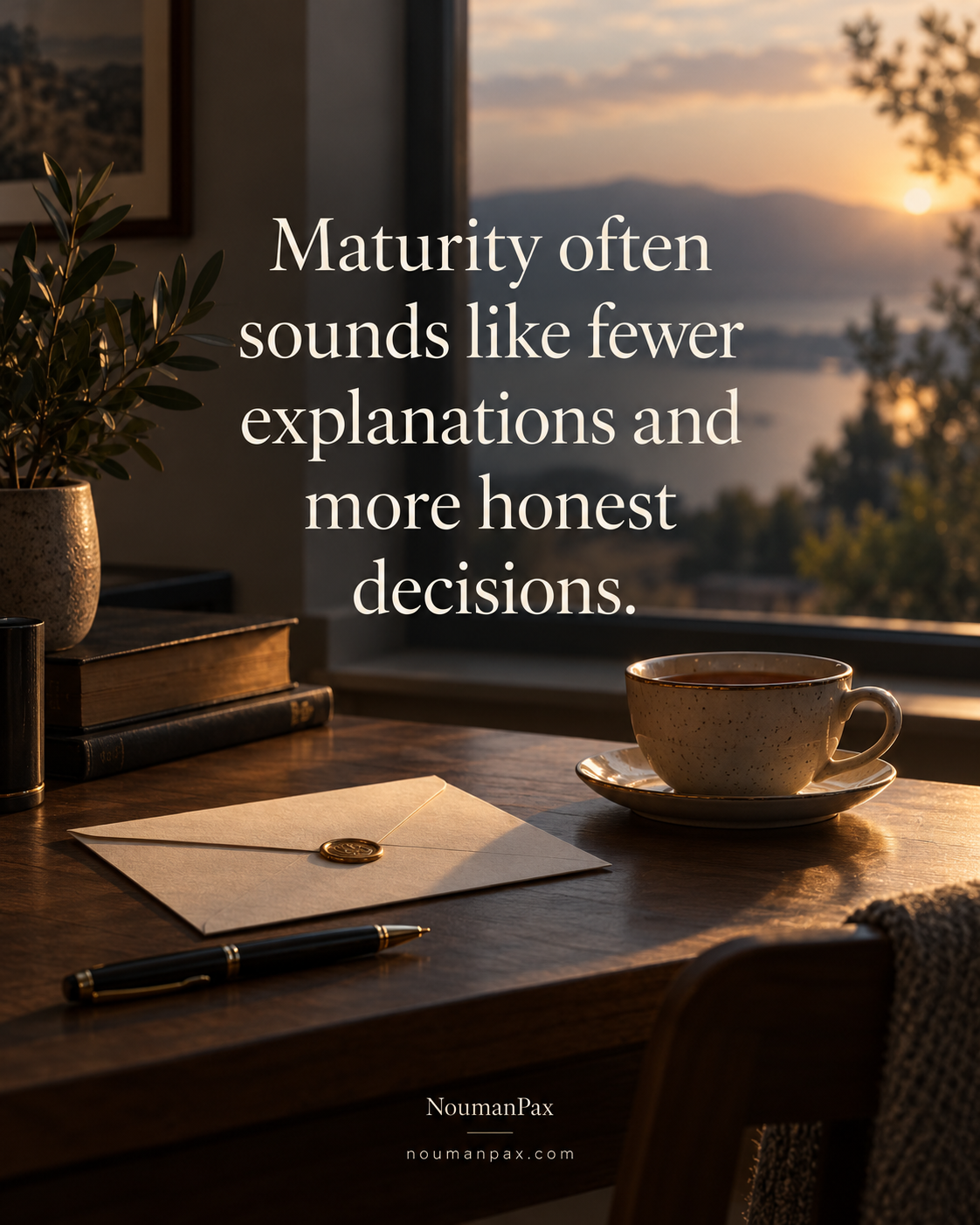 Maturity sounds like fewer explanations