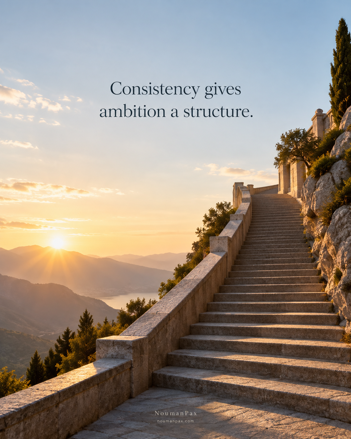 Consistency gives ambition a structure.