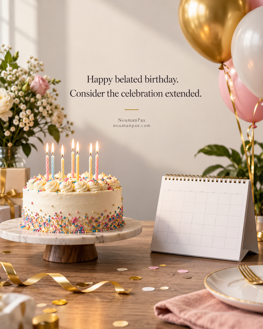 Happy belated birthday. Consider the celebration extended.