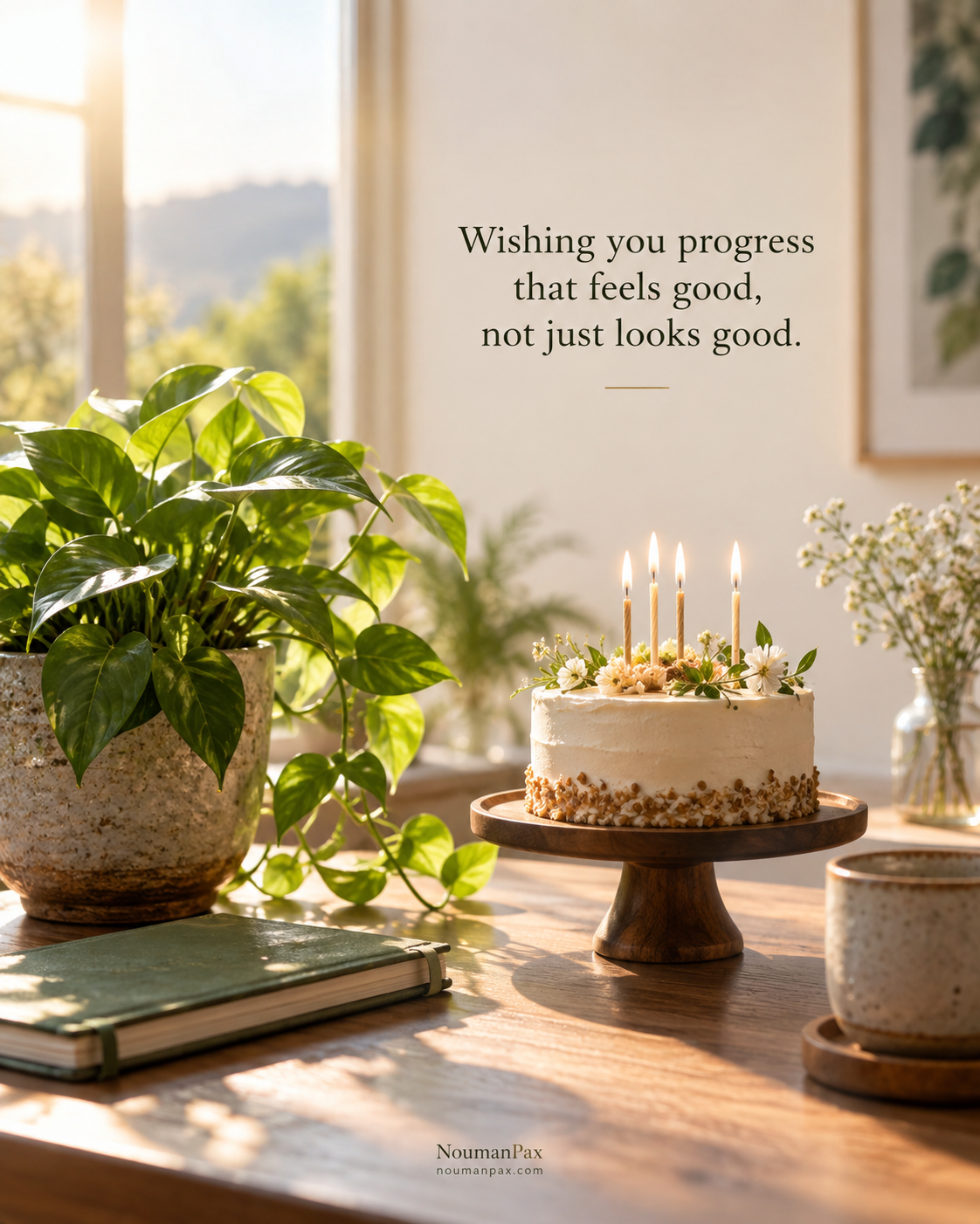 Wishing you progress that feels good, not just looks good.