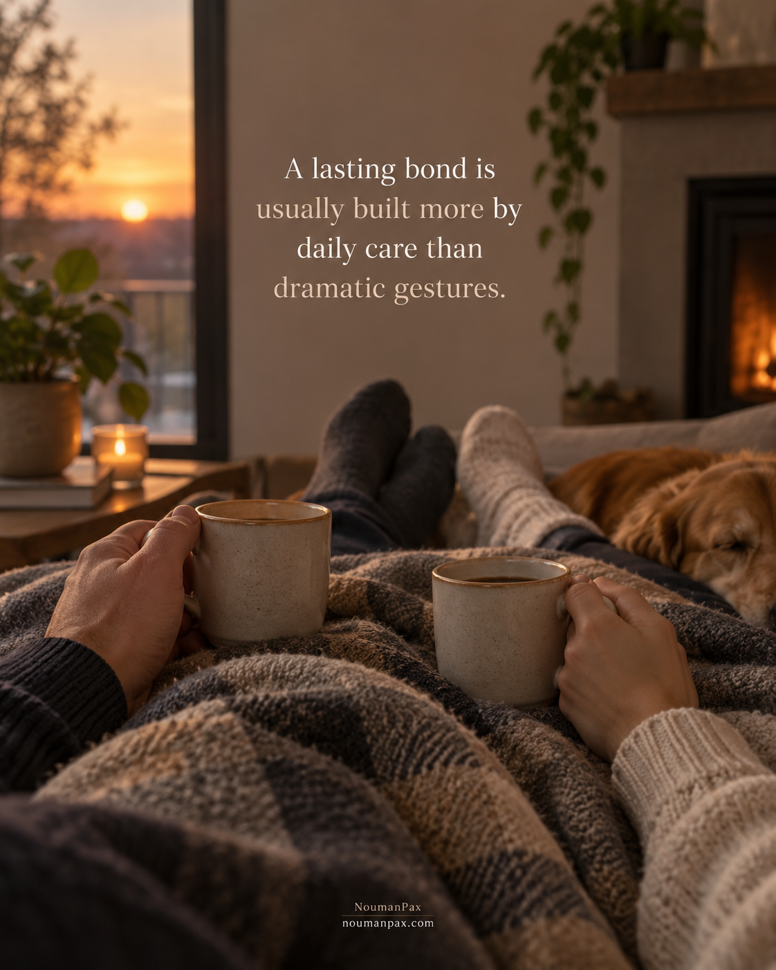 Relationship quote — lasting bond through daily care