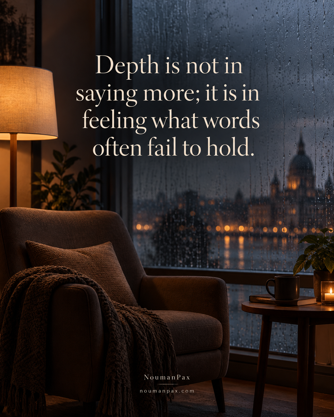 Depth is in feeling what words fail to hold