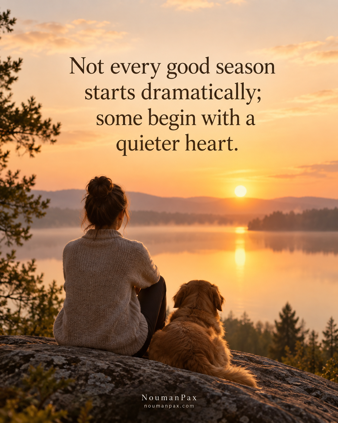 Positive quote — good season quieter heart