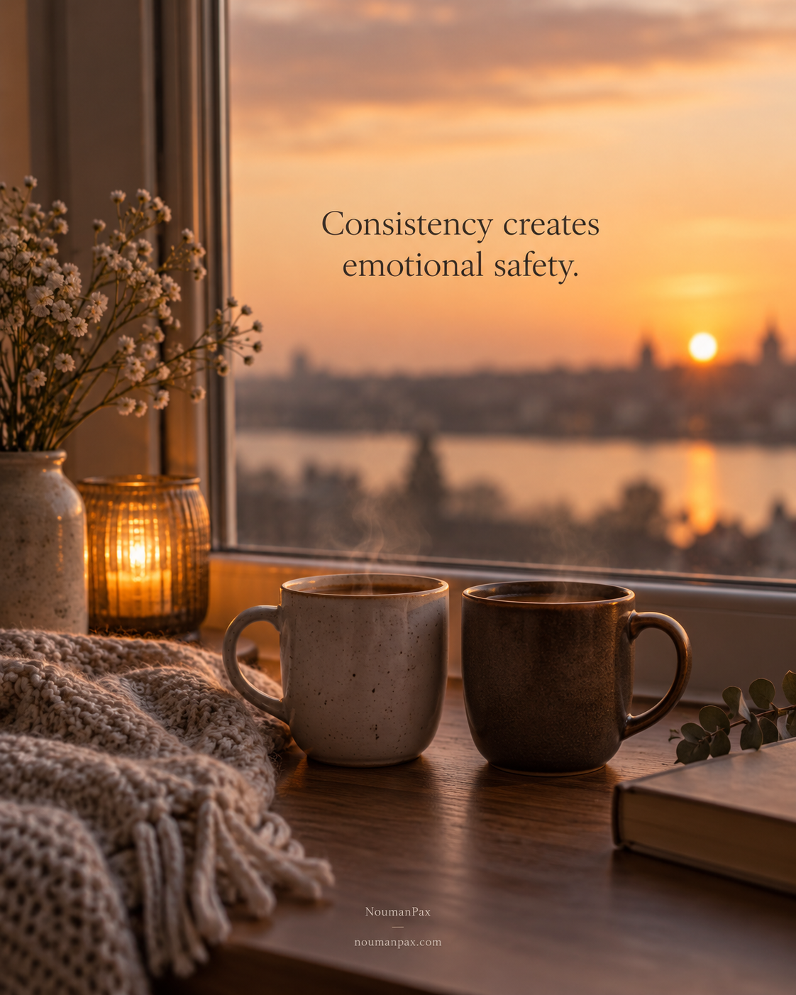Relationship quote — consistency creates emotional safety