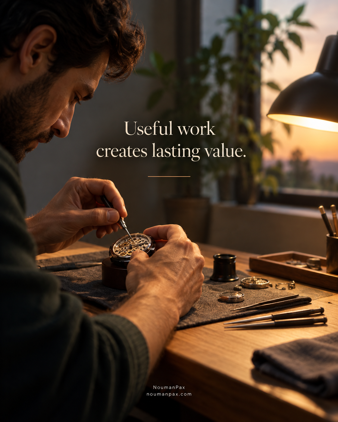 Useful work creates lasting value.
