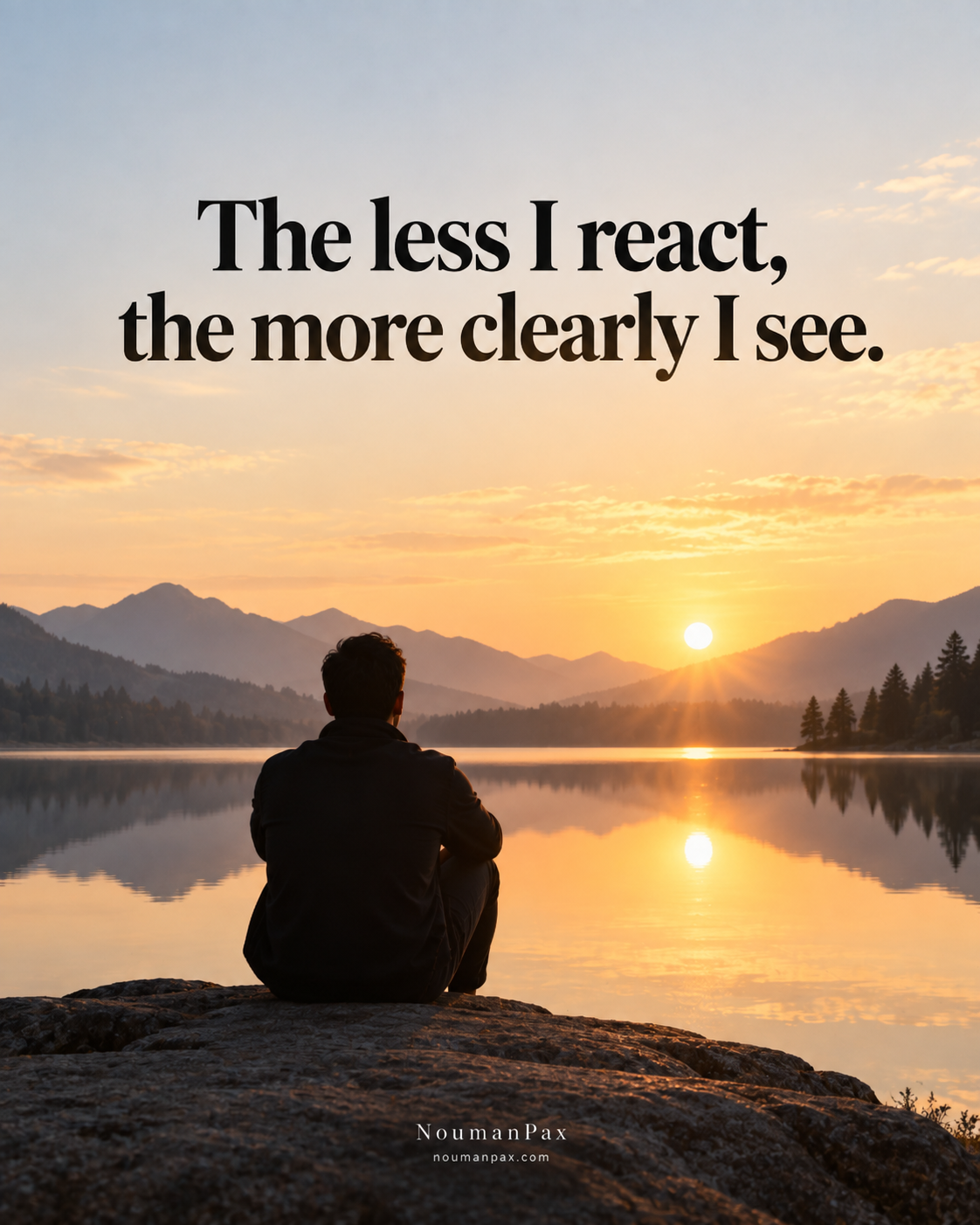 The less i react the more clearly i see