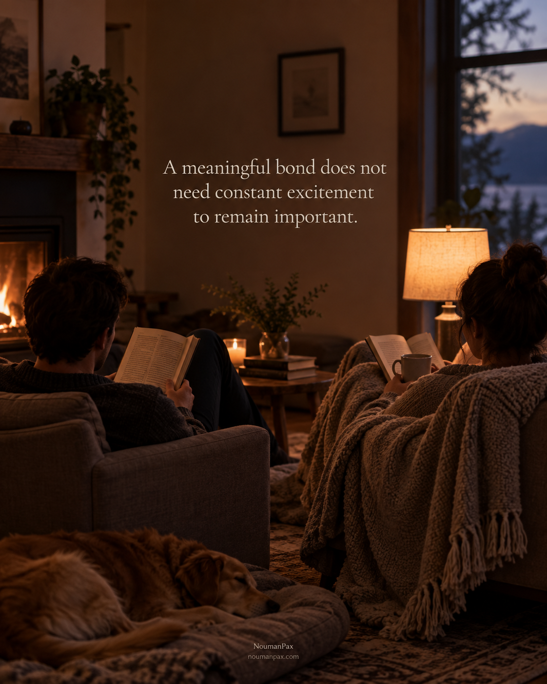 Relationship quote — meaningful bond without constant excitement