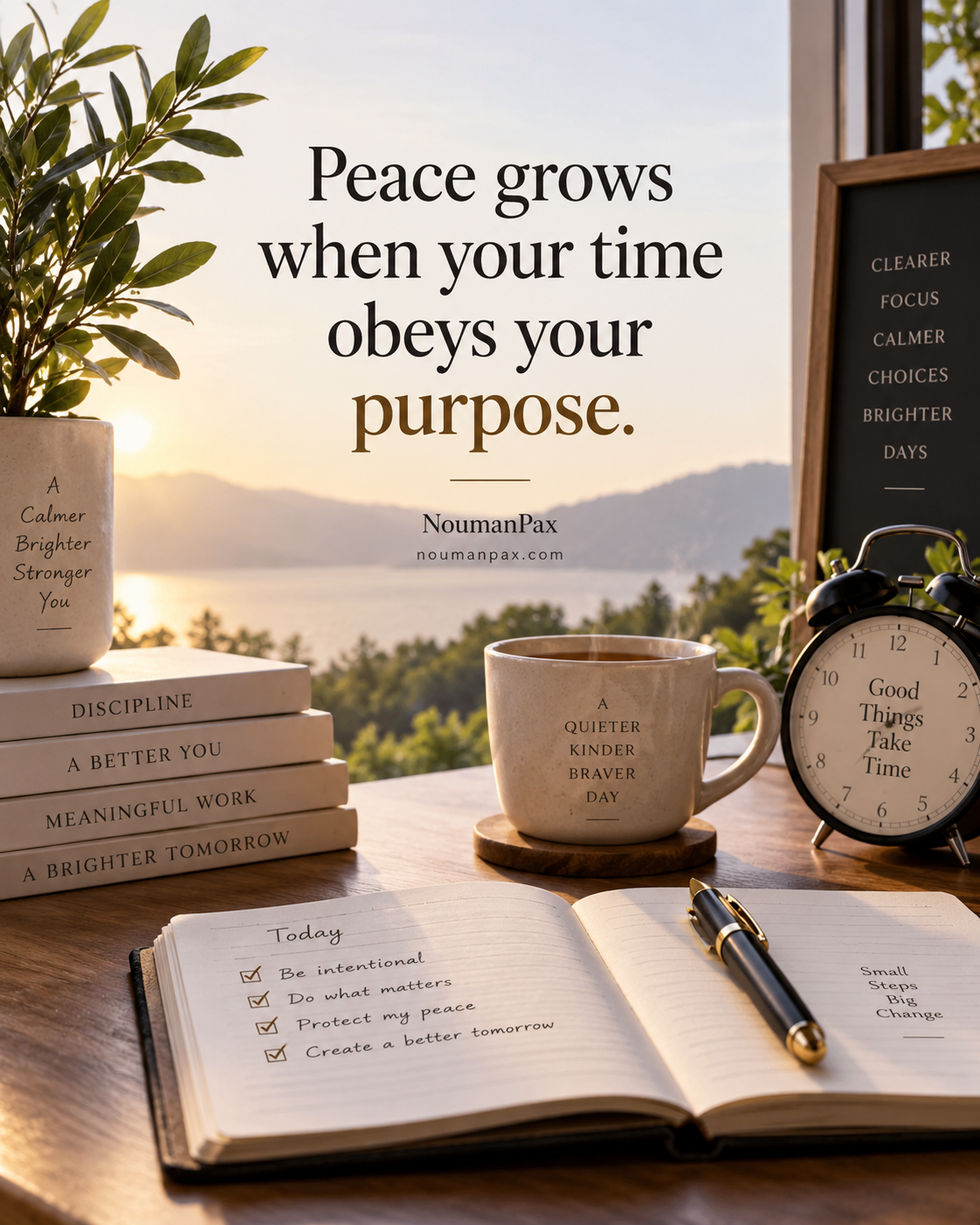 Peace grows when time obeys purpose