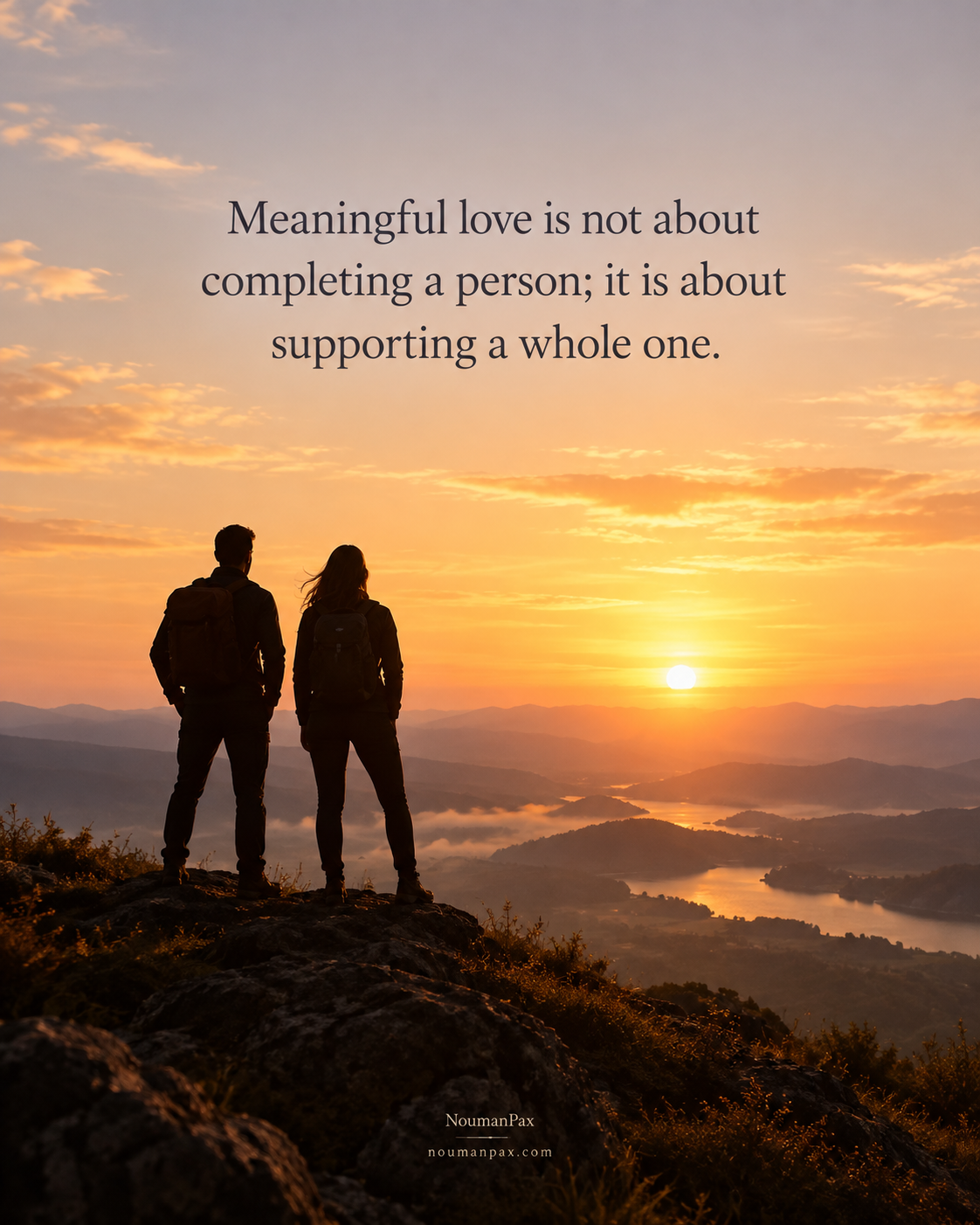 Relationship quote — meaningful love supports a whole person