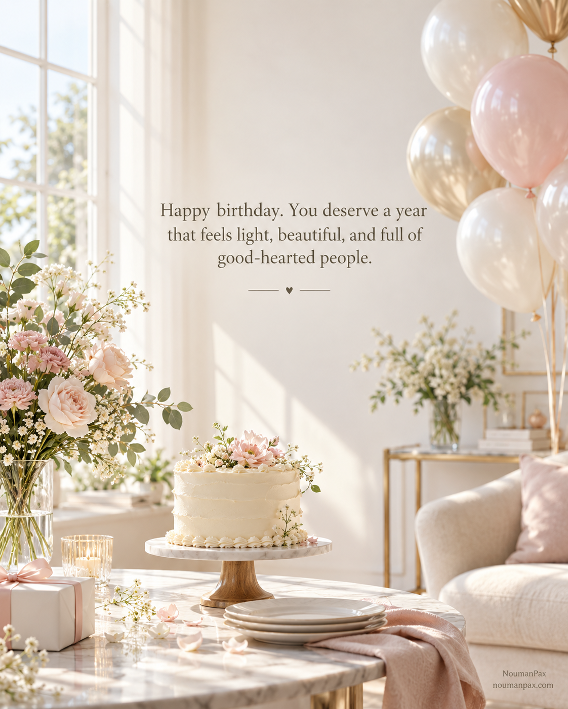 Happy birthday. You deserve a year that feels light, beautiful, and full of good-hearted people.