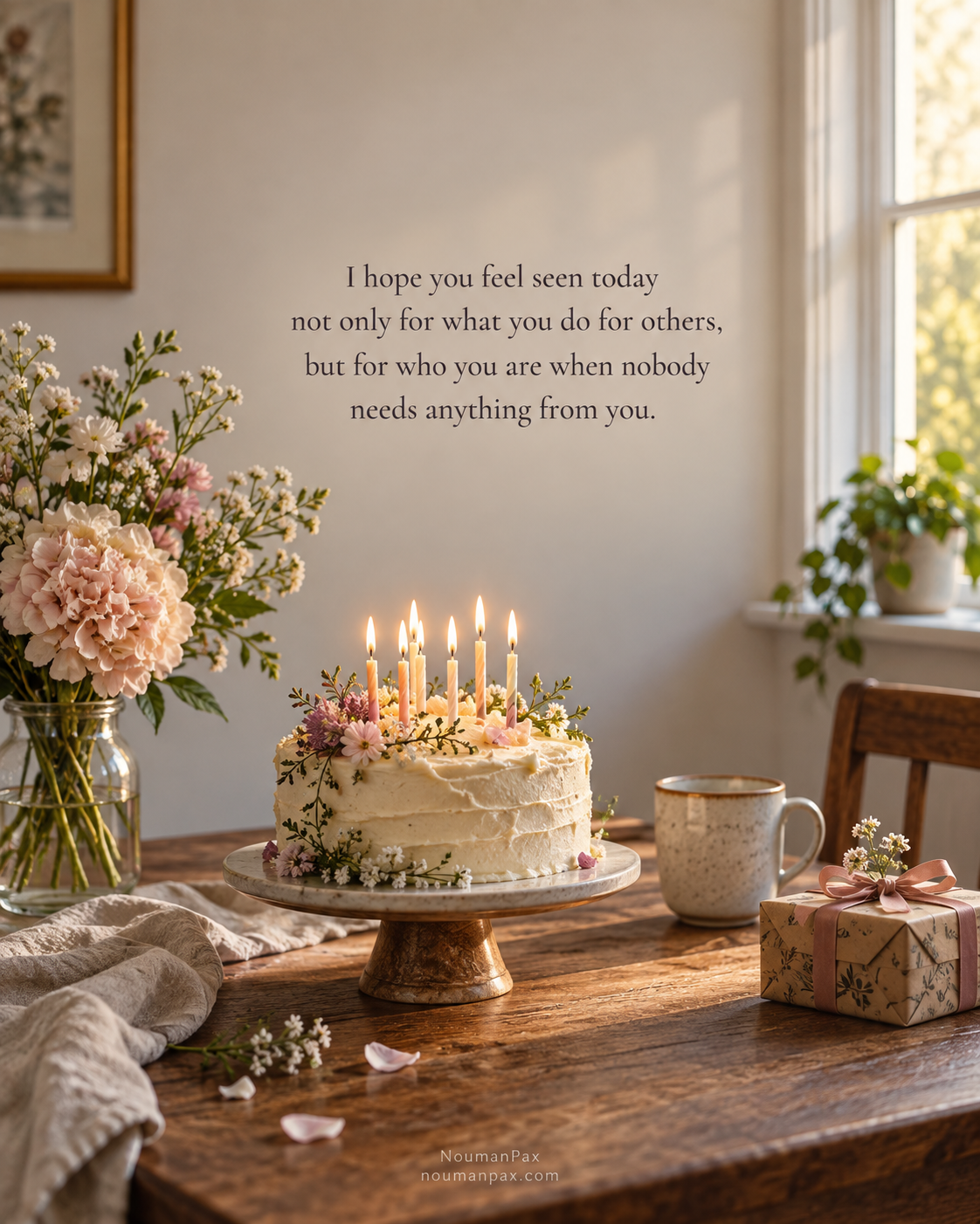 I hope you feel seen today not only for what you do for others, but for who you are when nobody needs anything from you.