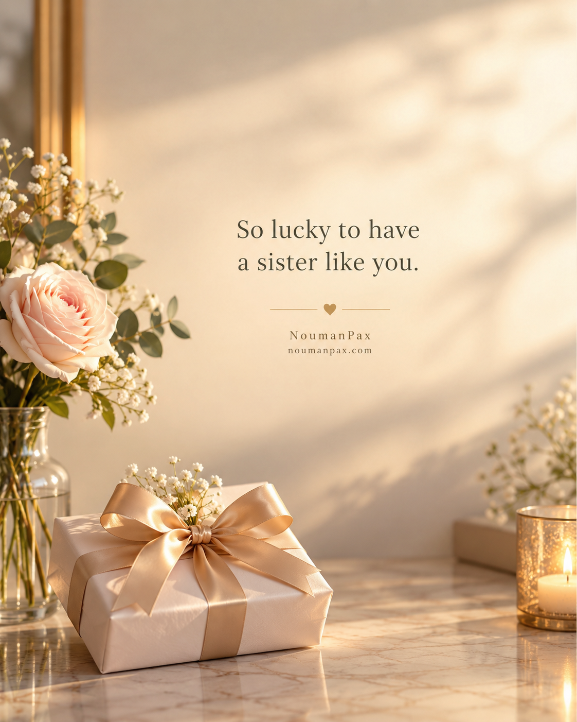 So lucky to have a sister like you.