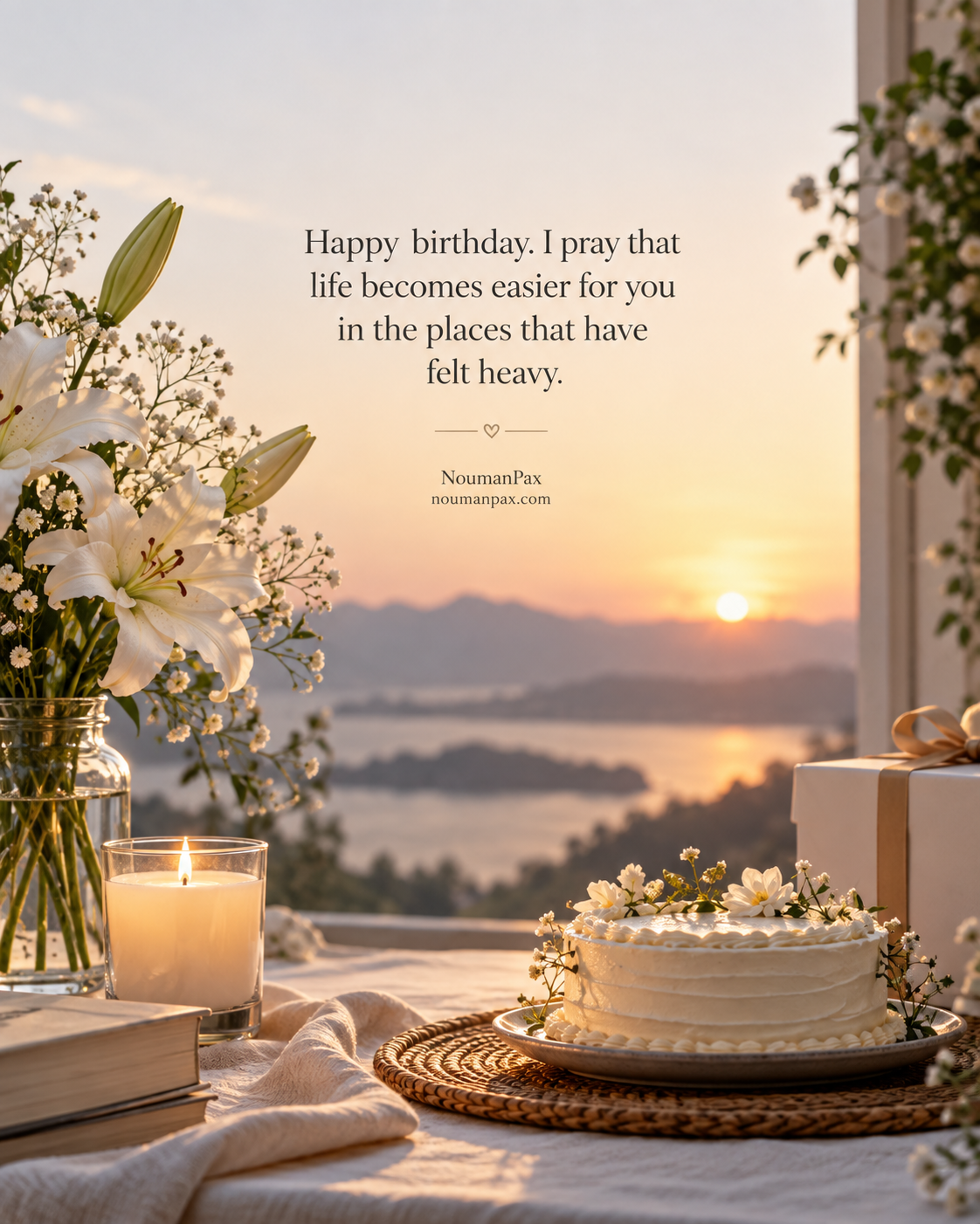 Happy birthday. I pray that life becomes easier for you in the places that have felt heavy.