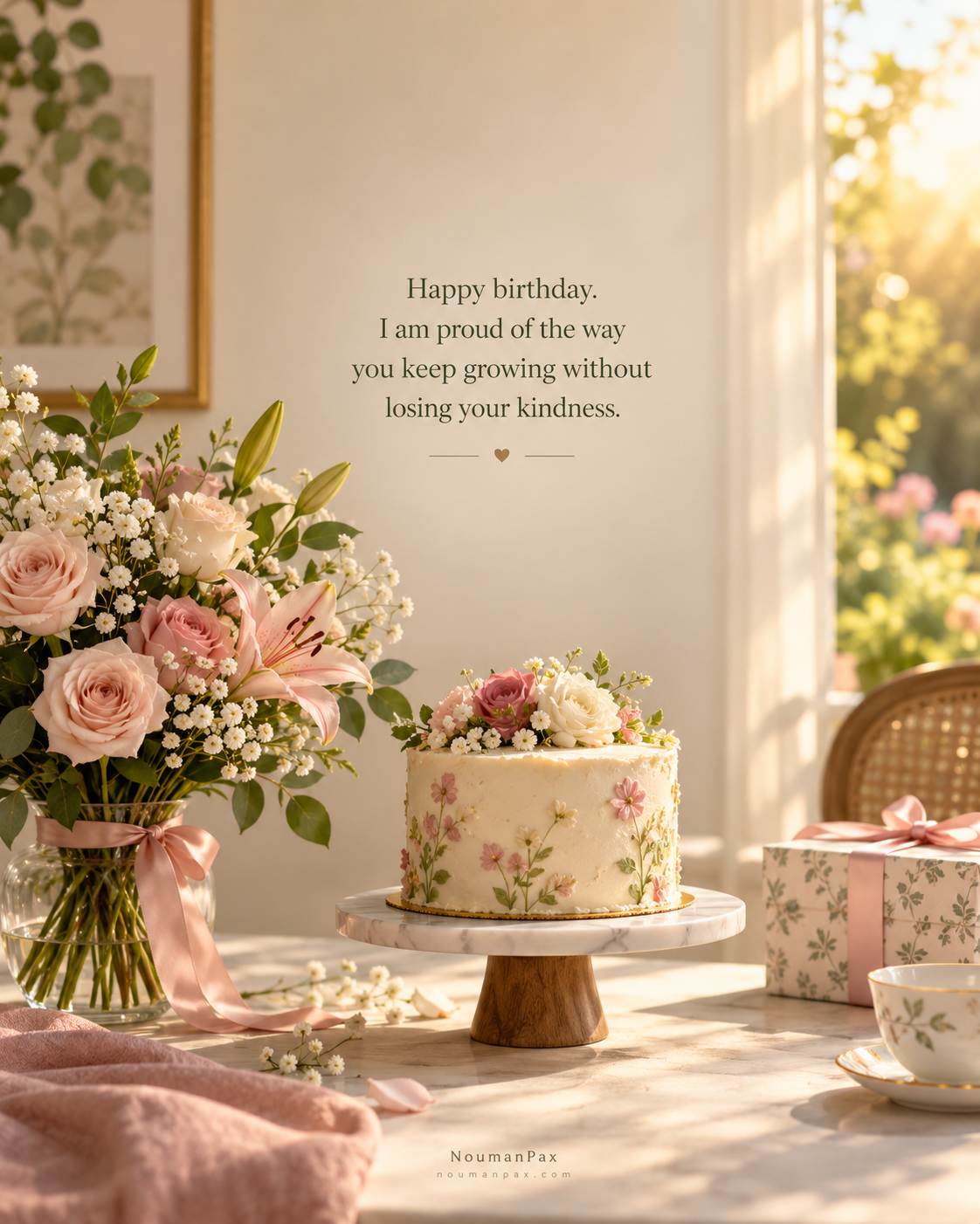 Happy birthday. I am proud of the way you keep growing without losing your kindness.