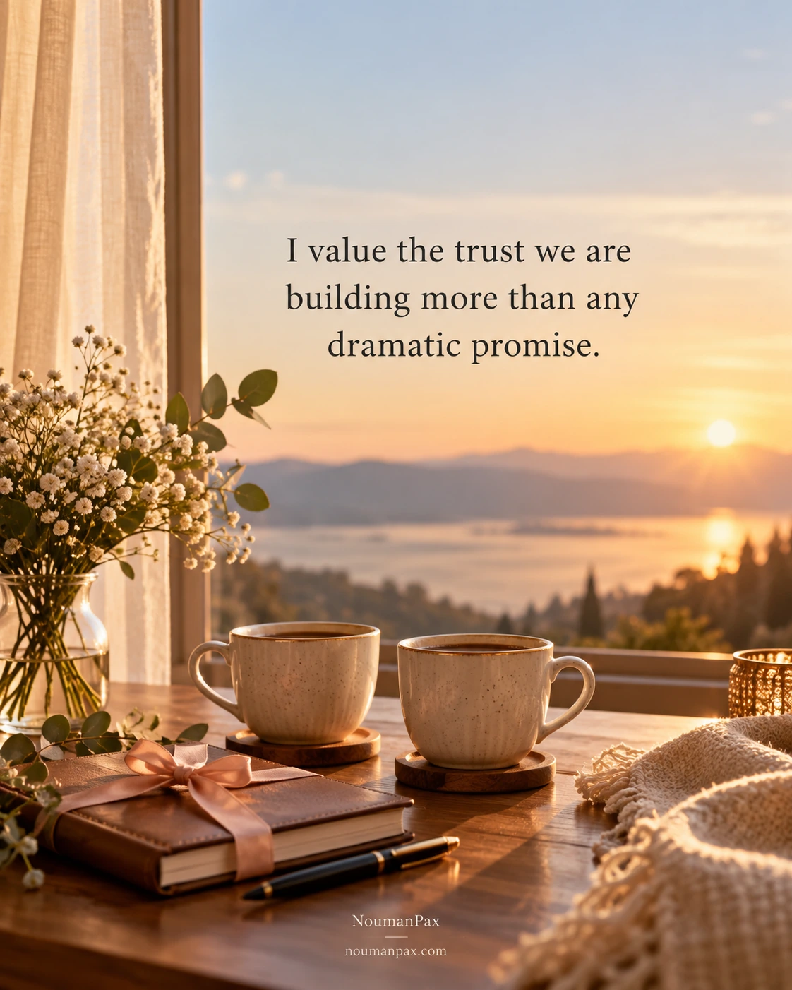 I value the trust we are building more than any dramatic promise.