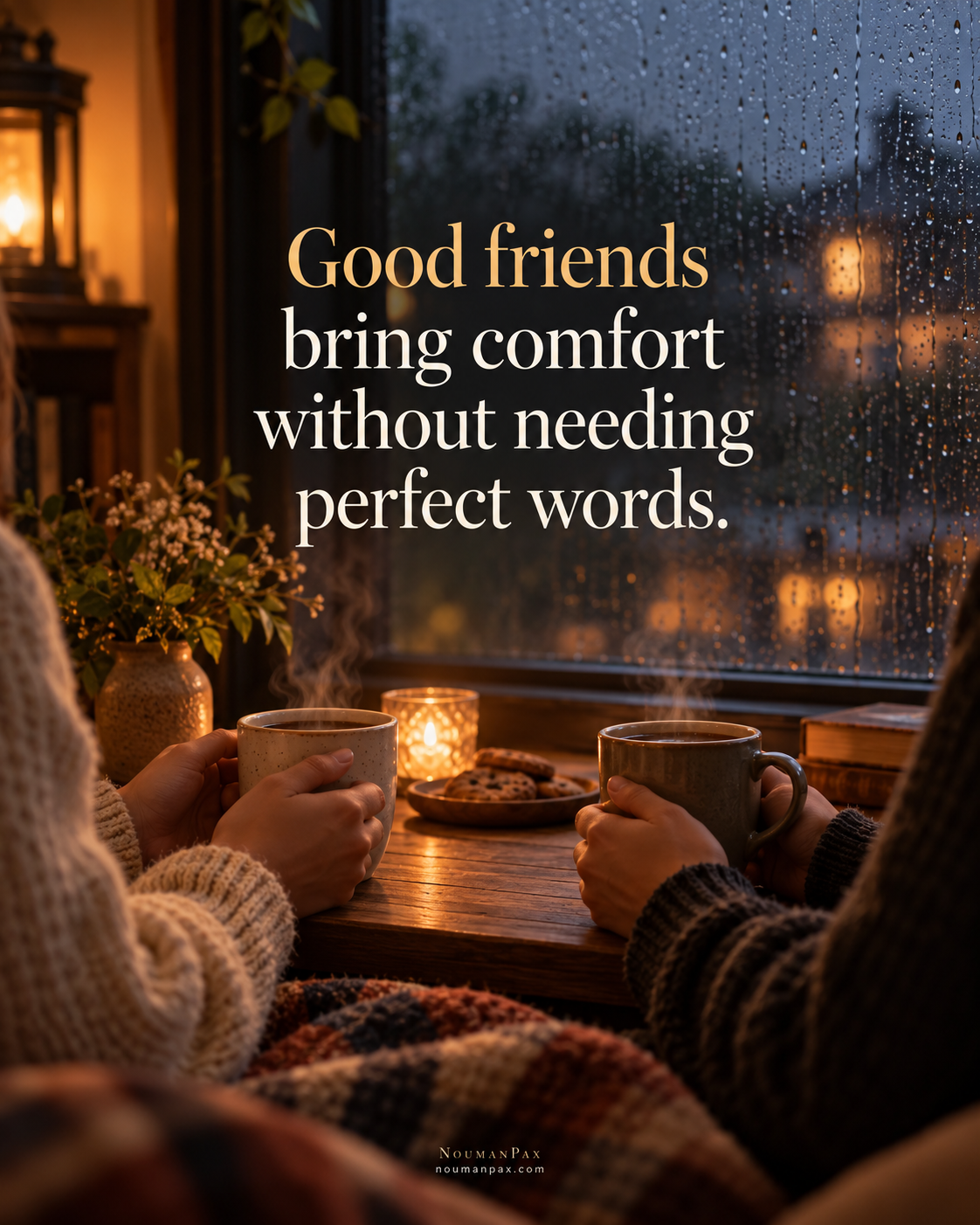 Good friends bring comfort