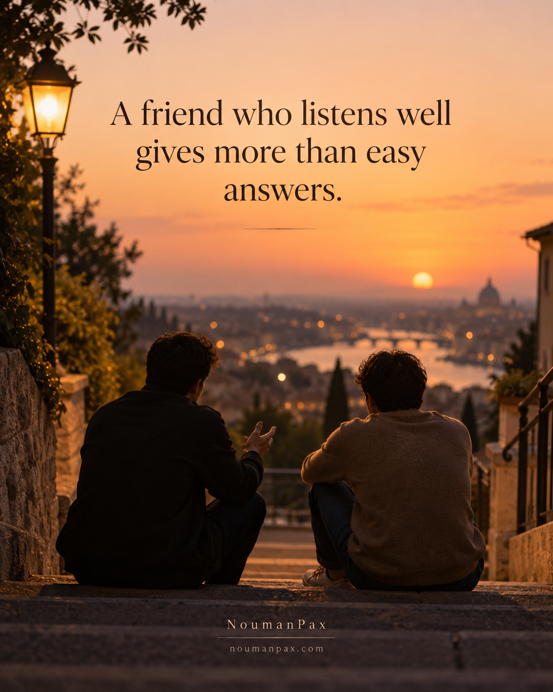 Friend listens well