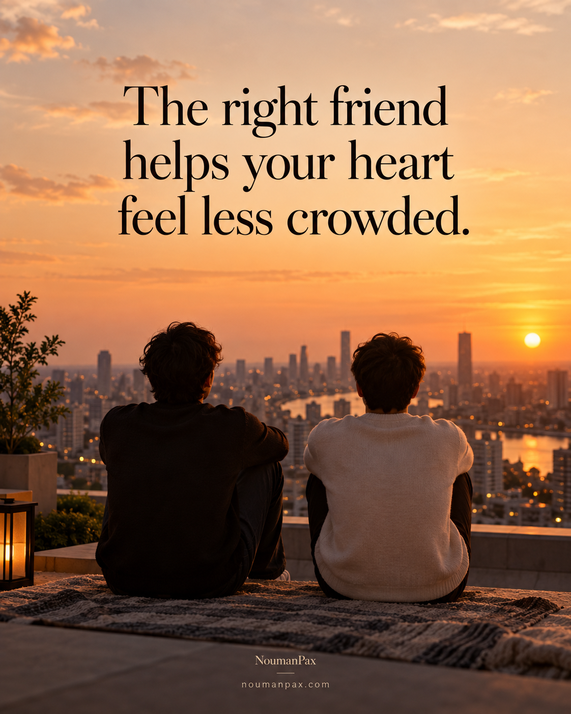 Right friend heart less crowded
