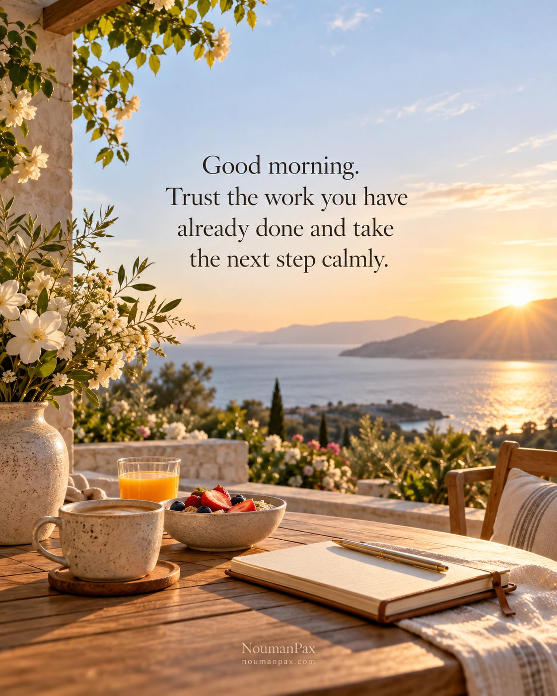 Good morning. I hope we keep building a love that supports real life, not just romantic moments.