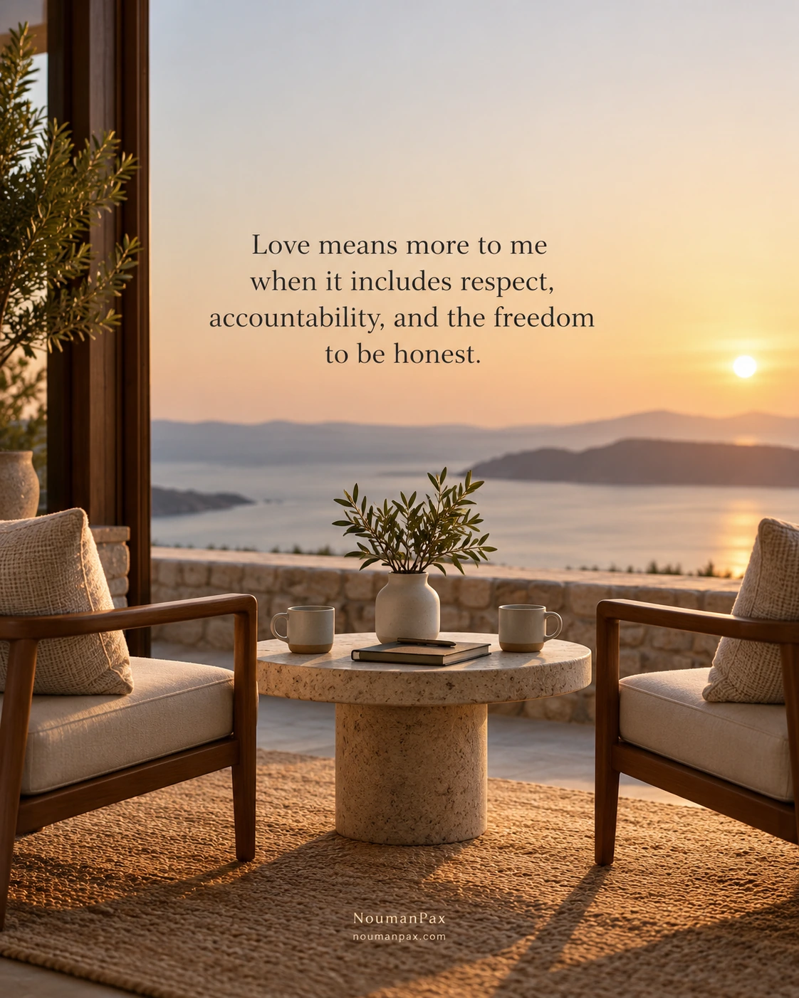 Love means more to me when it includes respect, accountability, and the freedom to be honest.