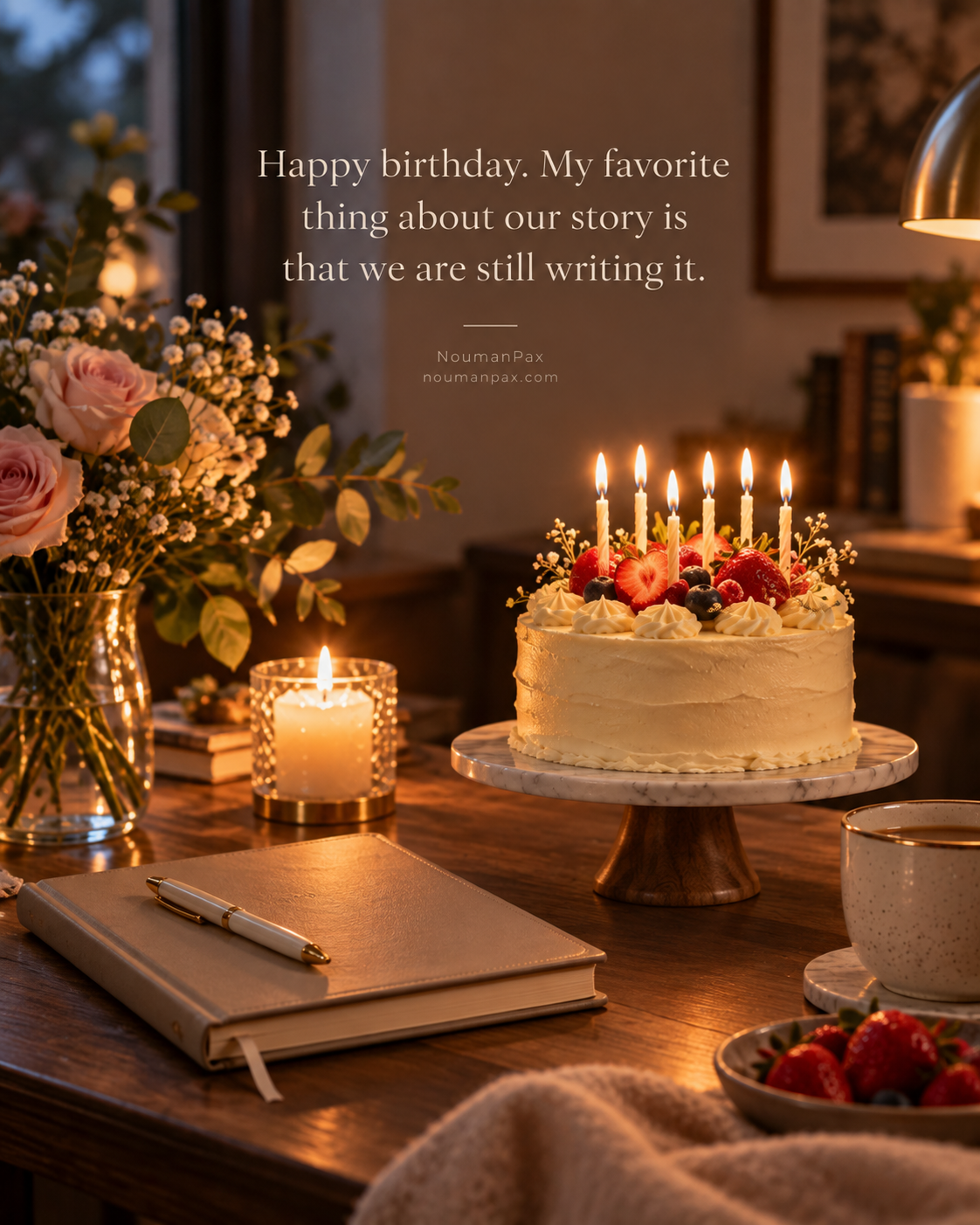 Happy birthday. My favorite thing about our story is that we are still writing it.