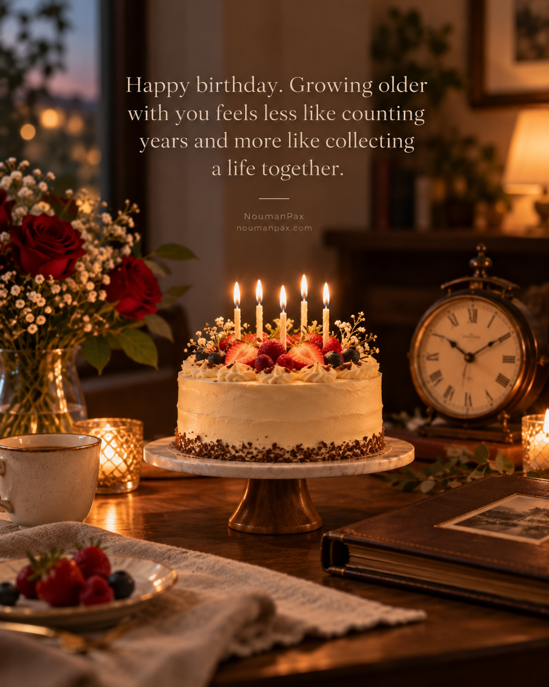 Happy birthday. Growing older with you feels less like counting years and more like collecting a life together.