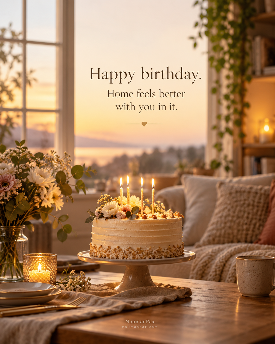 Happy birthday. Home feels better with you in it.