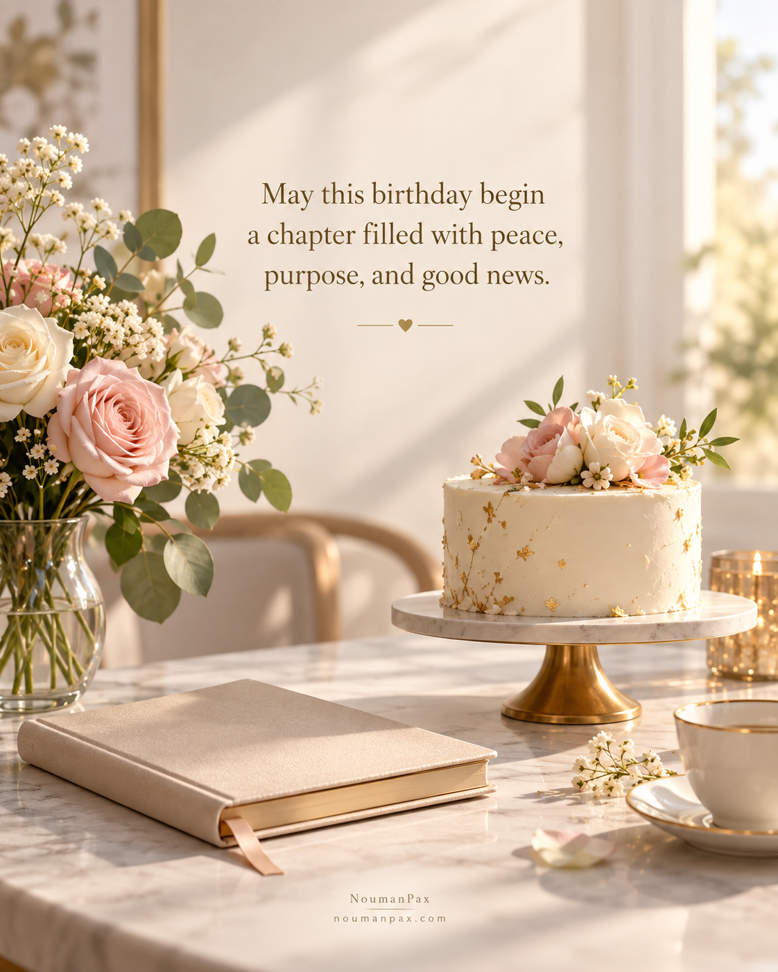May this birthday begin a chapter filled with peace, purpose, and good news.