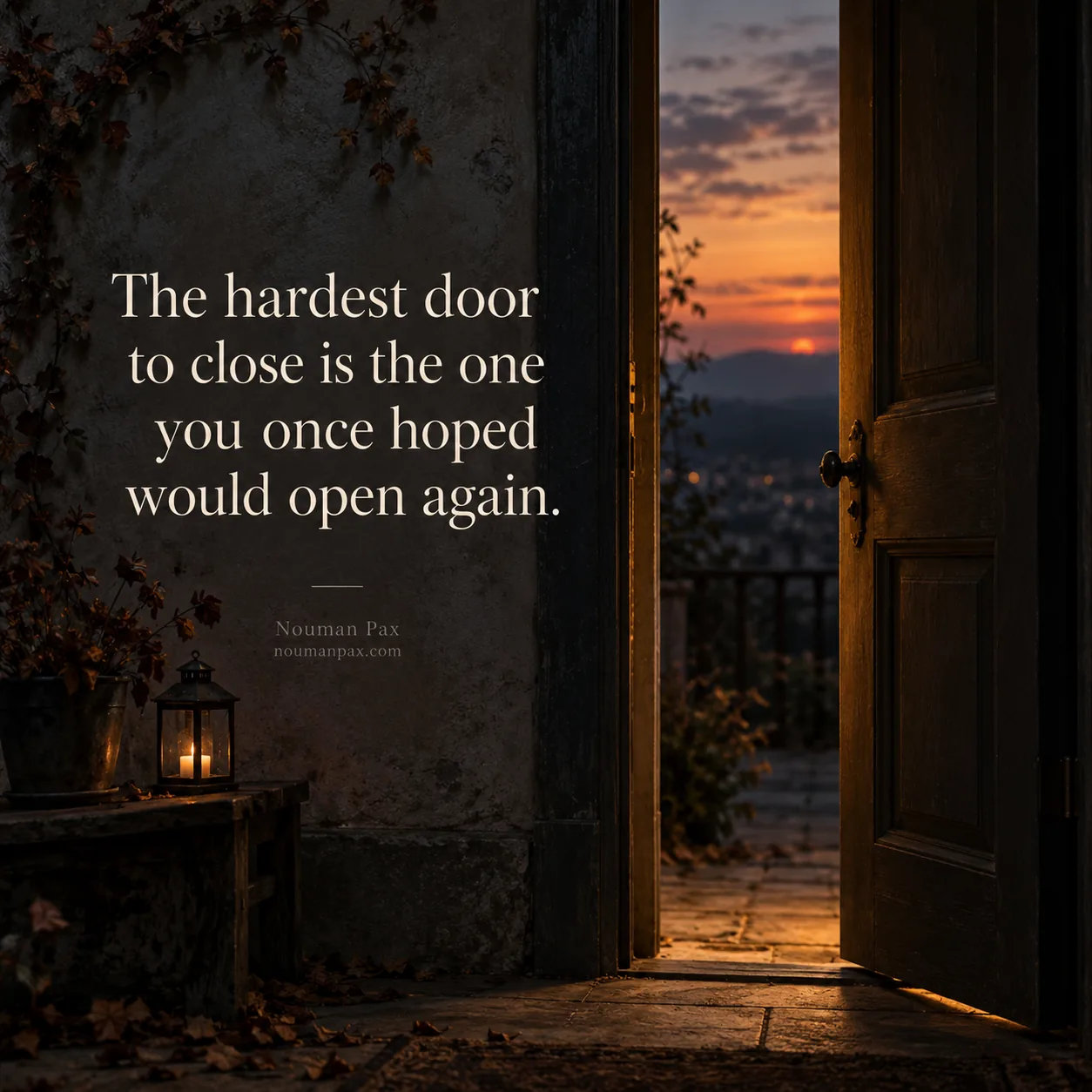 Sad quotes letting go hardest door