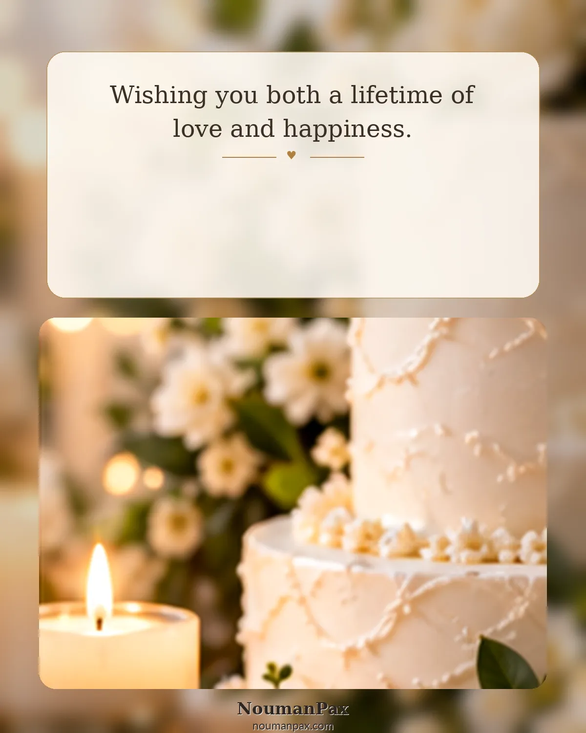 Wishing you both a lifetime of love and happiness.