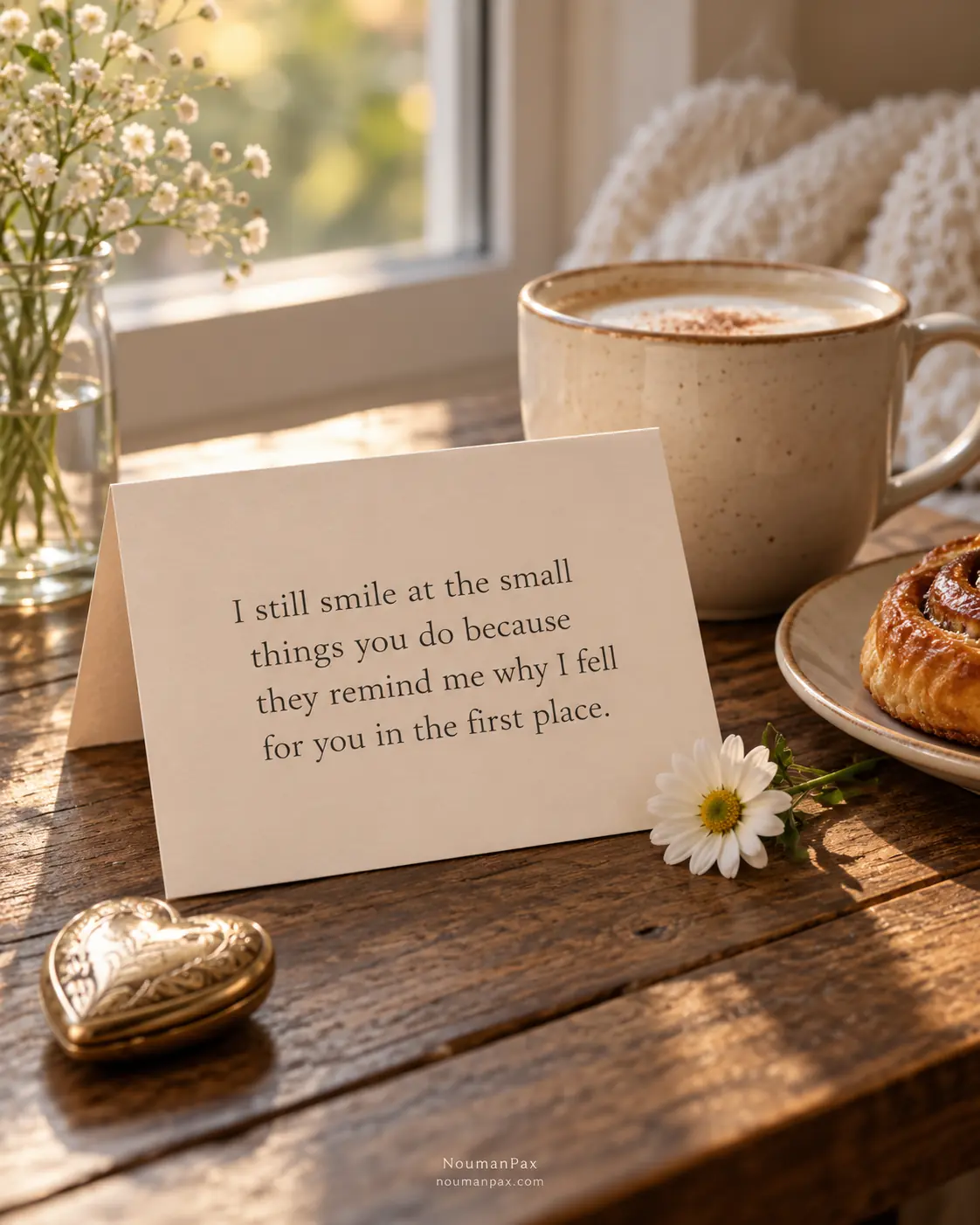I still smile at the small things you do because they remind me why I fell for you in the first place.