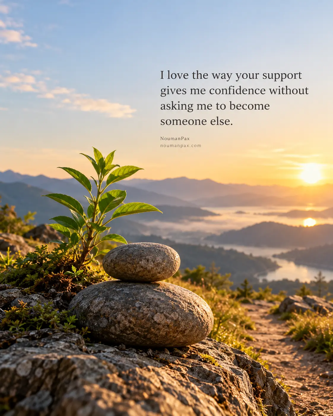 I love the way your support gives me confidence without asking me to become someone else.