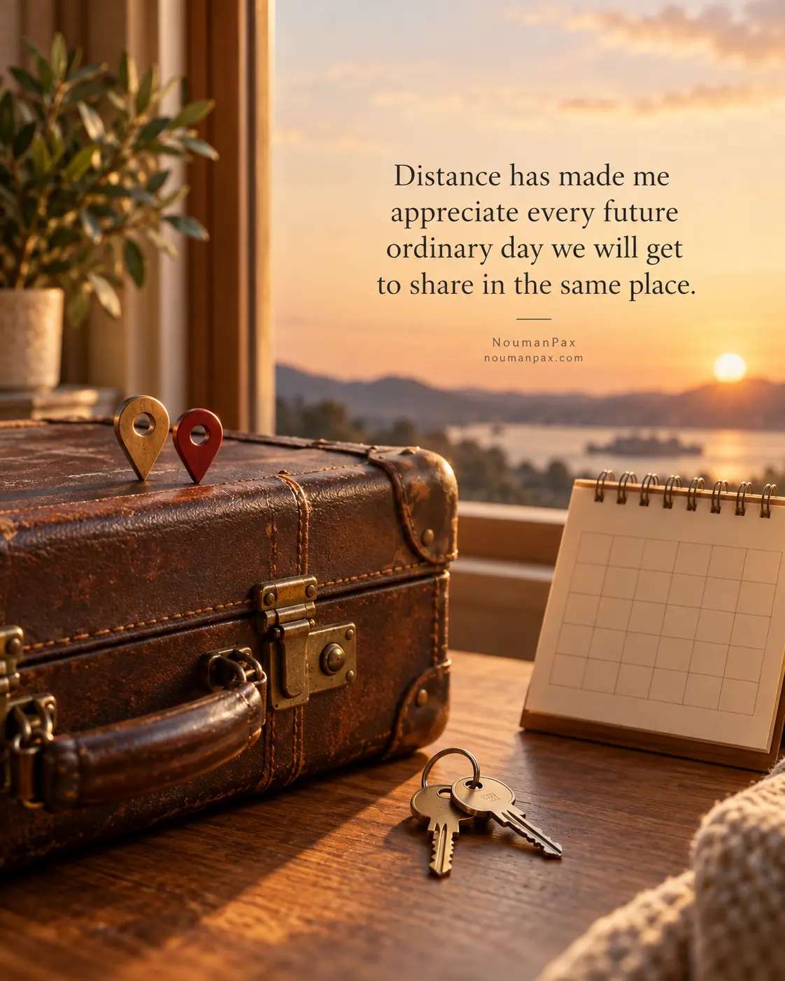 Distance has made me appreciate every future ordinary day we will get to share in the same place.